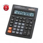 Калькулятор настольный Citizen SDC-444S, 12 разрядов, двойное питание, 153*199*31мм, черный