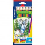 Карандаши с двухцветным грифелем Berlingo "Водопад", 12шт., 24цв., картон., европодвес