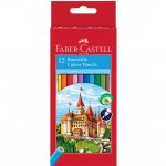 Карандаши цветные Faber-Castell, 12цв., заточен., картон, европодвес