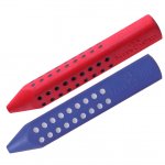 Ластик Faber-Castell "Grip 2001", трехгранный, 90*15*15мм, красный/синий