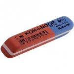Ластик KOH-I-NOOR 6521/60, 57x14x8 мм, красно-синий, прямоугольный, скошенные края, натурал. каучук