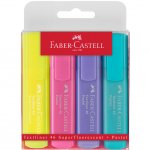 Набор текстовыделителей Faber-Castell "46 Superfluorescent+Pastel" 2 флуоресц.цв.+2 пастел.цв., 1-5м
