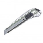 Нож канцелярский 18мм Berlingo "Metallic", auto-lock, металлический корпус, европодвес