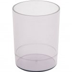 Подставка-стакан Стамм "Офис", пластик, круглый, тонированный серый