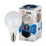 Лампа светодиодная Эра LED P45-7W-840-E14, 7Вт, тип G "шар", E14, 4000К, холодный свет
