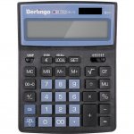 Калькулятор настольный Berlingo "City Style", 16 разр., двойное питание, 205*155*28, черный/голубой