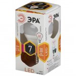 Лампа светодиодная ЭРА LED 7 Вт E14 шарообразная 2700 К теплый белый свет