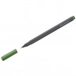 Ручка капиллярная Faber-Castell "Grip Finepen" оливковая, 0,4мм, трехгранная