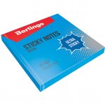 Самоклеящийся блок Berlingo "Ultra Sticky", 75*75мм, 80л, синий неон
