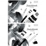 Скетчбук-блокнот 60л. А5 на гребне ArtSpace "Black/white mood", 120г/м2