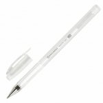 Ручка гелевая BRAUBERG White Pastel, БЕЛАЯ, корпус прозрачный, узел 1мм, линия 0,5мм, 143417 Ручка гелевая BRAUBERG White Pastel, БЕЛАЯ, корпус прозрачный, узел 1мм, линия 0,5мм, 143417
