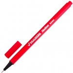 Ручка капиллярная (линер) BRAUBERG Aero, КРАСНАЯ, трехгранная, металлич. наконечник, 0,4мм
