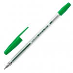 Ручка шариковая BRAUBERG "M-500 CLASSIC",ЗЕЛЕНАЯ,корпус прозрачный,узел 0,7мм,линия 0,35мм,143447