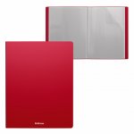 Папка файловая пластиковая ErichKrause® Matt Classic, c 20 карманами, A4, красный