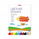 Цветная бумага двусторонняя мелованная в папке ErichKrause®, А4, 10 листов, 10 цветов, игрушка-набор для детского творчества