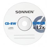 Диск CD-RW SONNEN 700Mb 4-12x Bulk
