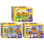 Пазл картонный 12 элементов, MAXI "Три кота", АССОРТИ, поле 21,4х15,4 см, STEP PUZZLE Пазл картонный 12 элементов, MAXI "Три кота", АССОРТИ, поле 21,4х15,4 см, STEP PUZZLE