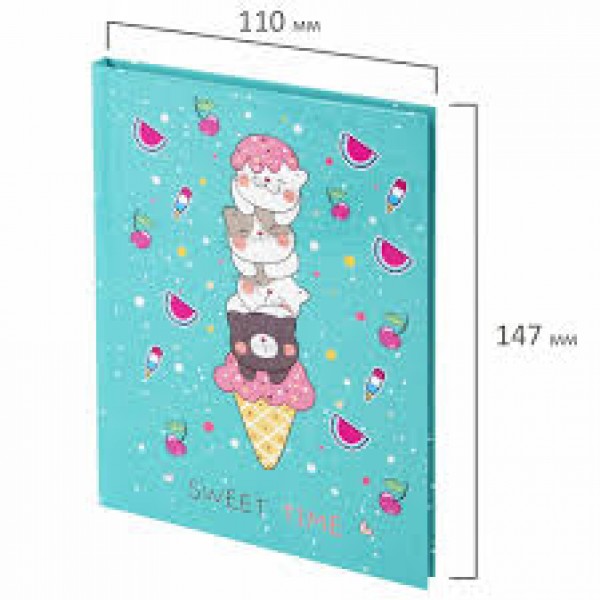 купить Блокнот МАЛЫЙ ФОРМАТ 110х147мм, А6, 80л, твёрдый, клетка, BRAUBERG KIDS, Котики, 114443 в Тамбове