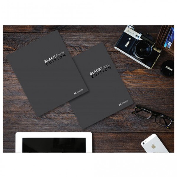 купить Тетрадь А5 48л. ПЗБМ скоба, клетка, Soft Touch, брайль 3D, БлэкТач, 28831 в Тамбове