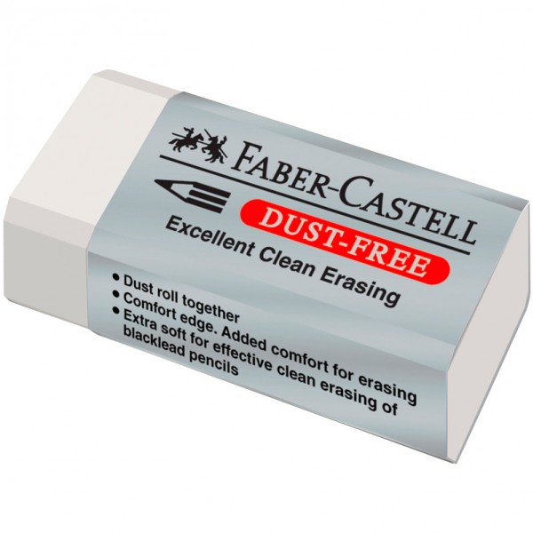 купить Ластик Faber-Castell "Dust Free", прямоугольный, картонный футляр, 41*18,5*11,5мм в Тамбове