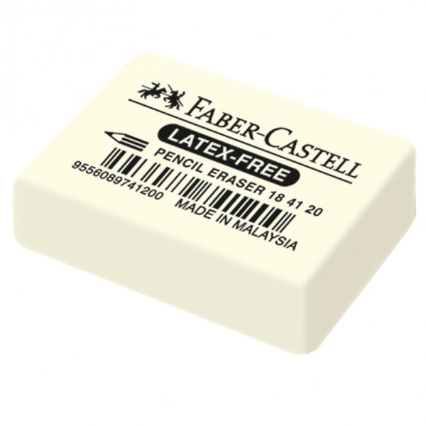 купить Ластик Faber-Castell "Latex-Free", прямоугольный, синтетический каучук, 40*27*10мм в Тамбове