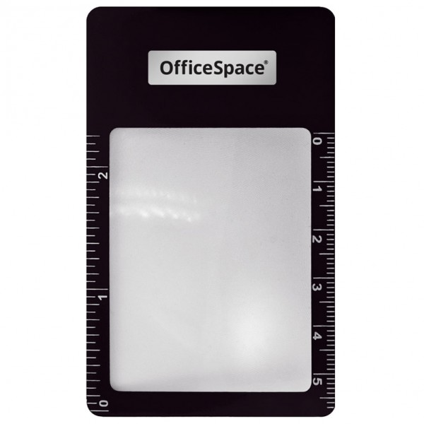 купить Лупа-закладка OfficeSpace, 85*55мм, с линейкой, 3-х кратное увеличение в Тамбове