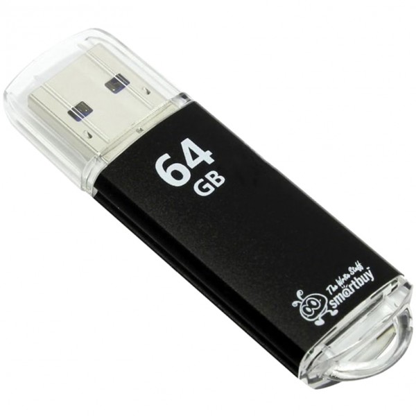 купить Память Smart Buy "V-Cut"  64GB, USB 2.0 Flash Drive, черный (металл.корпус) в Тамбове