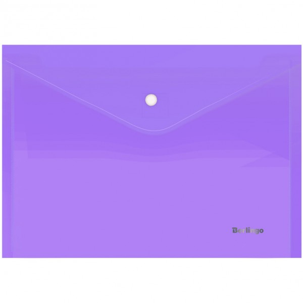 купить Папка-конверт на кнопке Berlingo "Starlight", А4, 180мкм, прозрачная фиолетовая, индив. ШК в Тамбове