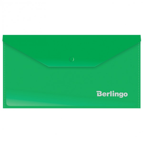 купить Папка-конверт на кнопке Berlingo, C6, 180мкм, зеленая в Тамбове