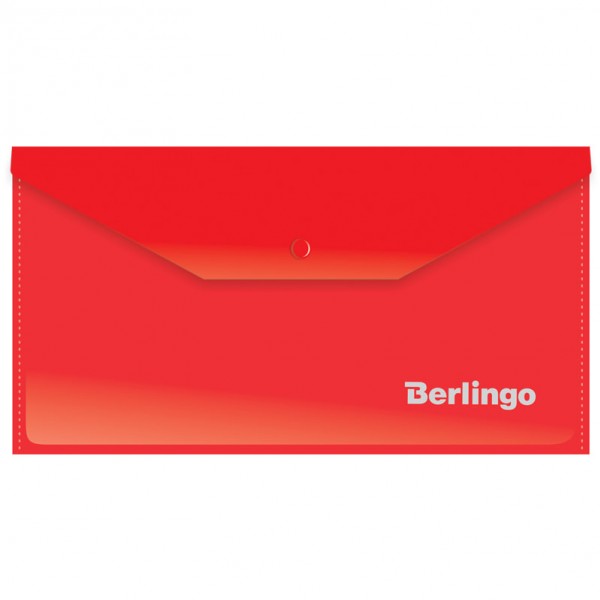 купить Папка-конверт на кнопке Berlingo, C6, 180мкм, красная в Тамбове