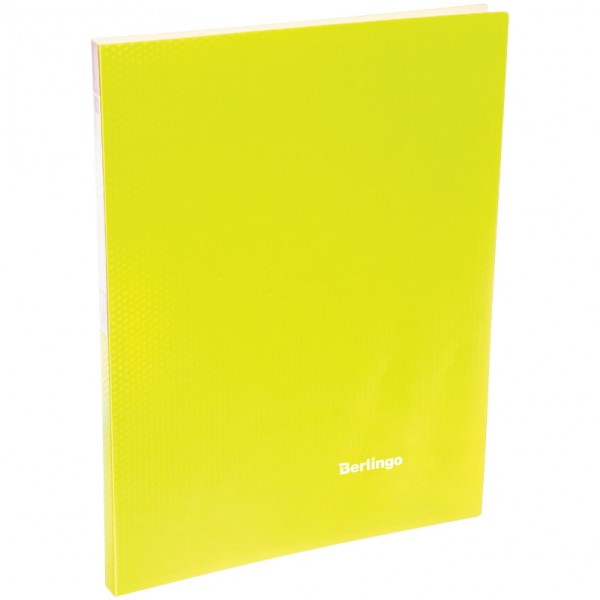 купить Папка с 20 вкладышами Berlingo "Neon", 14мм, 700мкм, неоновая желтая в Тамбове