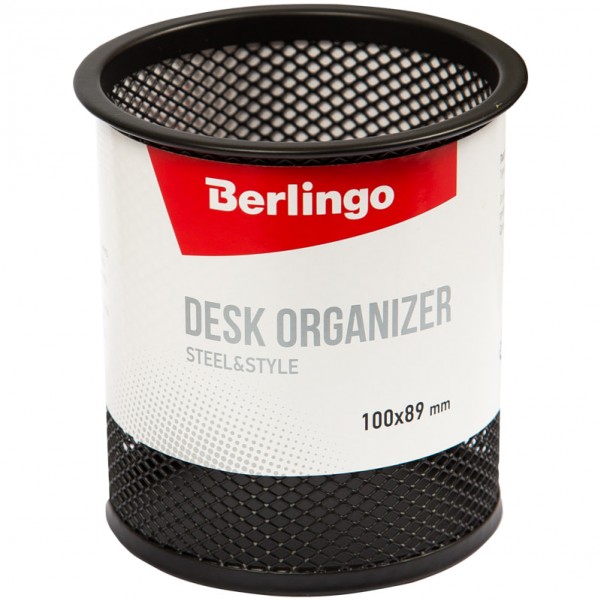 купить Подставка-стакан Berlingo "Steel&Style", металлическая, круглая, черная в Тамбове