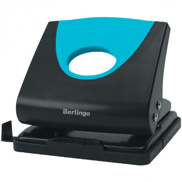 купить Дырокол Berlingo "Office Soft" 20л., пластиковый, синий, с линейкой в Тамбове