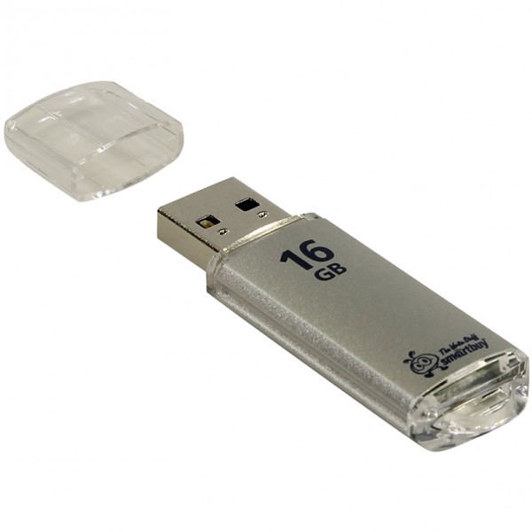 купить Флеш-диск 16GB, Smart Buy "V-Cut"   USB 2.0 Flash Drive, серебристый (металл. корпус ) в Тамбове