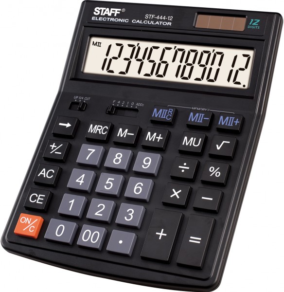 купить Калькулятор настольный STAFF STF-444-12 (199x153мм), 12 разрядов, двойное питание в Тамбове