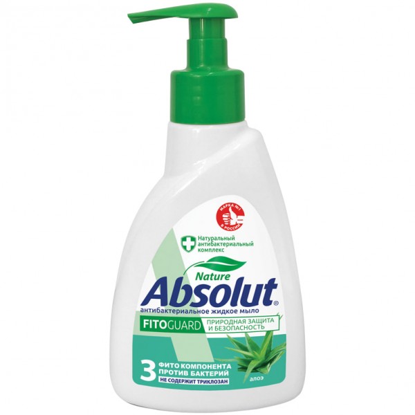 купить Мыло жидкое Absolut "Алоэ", антибактериальное, с дозатором, 250мл 30% в Тамбове