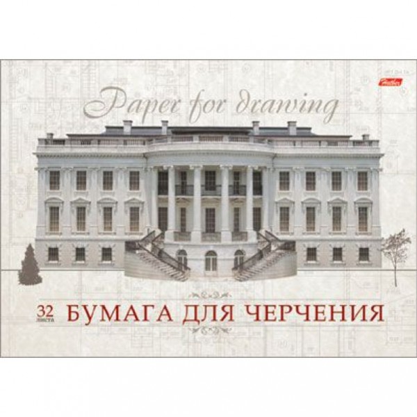 купить Альбом для черчения А4 32л., склейка, 190г/м, подложка, HATBER, Классика, 004192 в Тамбове