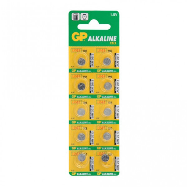 купить Батарейка GP Alkaline, 192 (G3, LR41), алкалиновая, 1 шт, в блистере (отрывной блок), 192-2CY в Тамбове