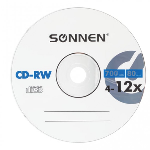 купить Диск CD-RW SONNEN 700Mb 4-12x Bulk в Тамбове