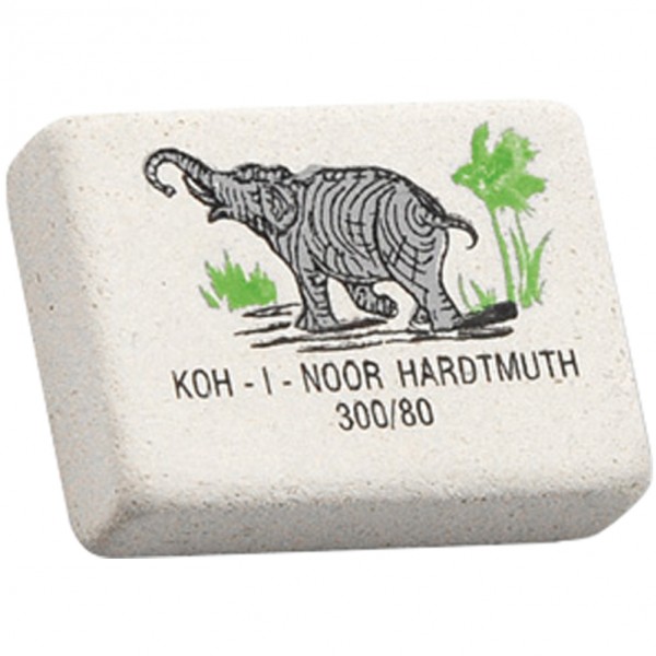 купить Ластик Koh-I-Noor "Elephant" 300/80, прямоугольный, натуральный каучук, 26*18,5*8мм, цветной в Тамбове