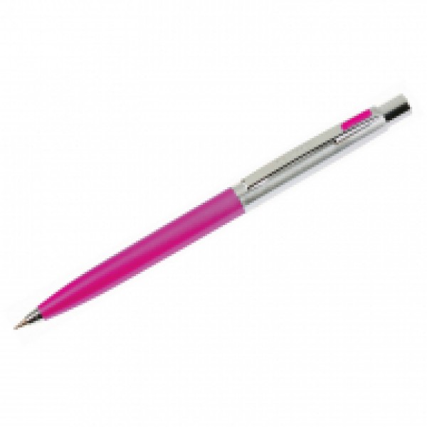 купить Ручка шариковая Berlingo "Silver Arrow", хром/фуксия, 0,7мм, синяя, кнопочн., инд.упак. в Тамбове