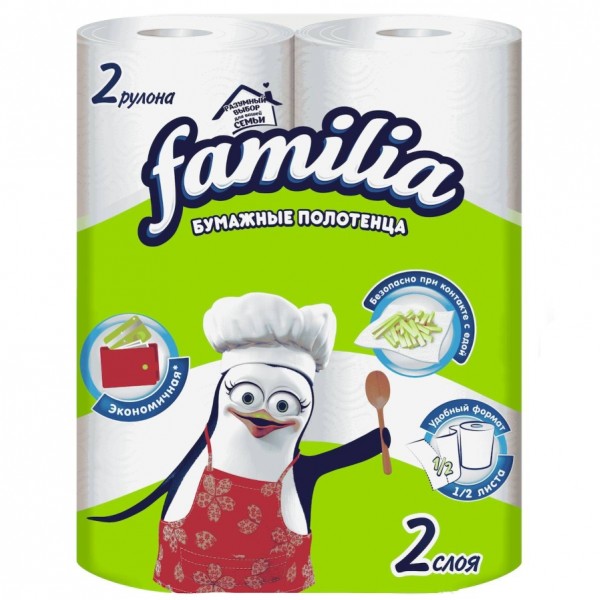 купить Бумажные полотенца 2-сл. 2 рулона FAMILIA в Тамбове