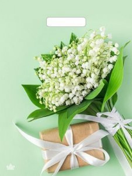 купить Пакет с прорез. ручк. ТРИУМФ, вырубная ручка, 31х40+3 (60мкм) ламинат. ТИКО Весенние ландыши в Тамбове