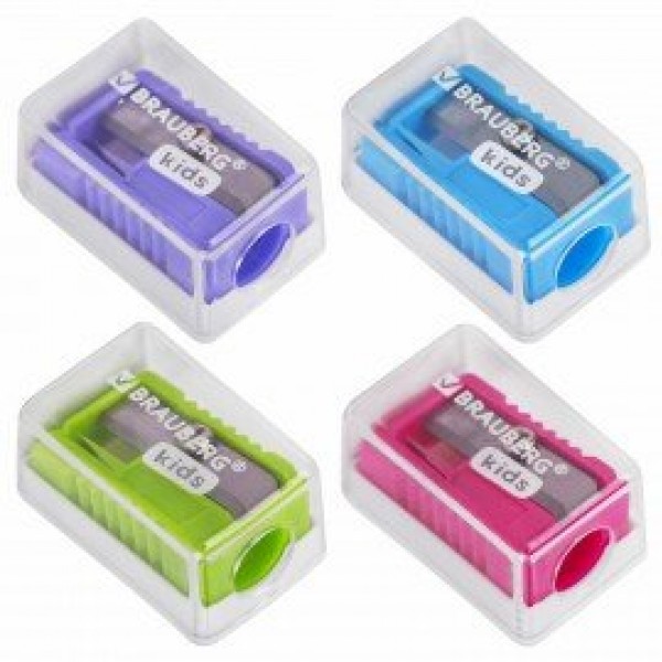 купить Точилка BRAUBERG KIDS "MINI", с контейнером, пластиковая, пастельные цвета ассорти, 271944 в Тамбове