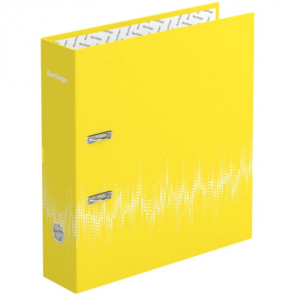 купить Папка-регистратор Berlingo "Neon", 70мм, ламинированная, неоновая желтая в Тамбове
