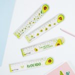 Линейка 15см MESHU "Avocado" ПВХ с блестками, гибкая, ассорти, европодвес Линейка 15см MESHU "Avocado" ПВХ с блестками, гибкая, ассорти, европодвес