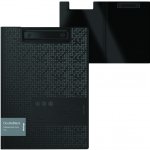 Папка-планшет с зажимом Berlingo "DoubleBlack" А4, пластик, 1300мкм, черная, с рисунком