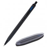 Ручка подарочная шариковая BRAUBERG Nota, СИНЯЯ, корпус черный, трехгранная, линия 0,5мм, 143488