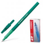 Ручка шариковая STABILO Liner, ЗЕЛЕНАЯ, корпус зеленый, узел 0,7мм, линия письма 0,38мм, 808/36