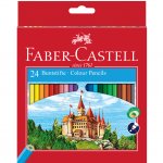 Карандаши цветные Faber-Castell "Замок", 24цв., шестигр., заточ., картон, европодвес